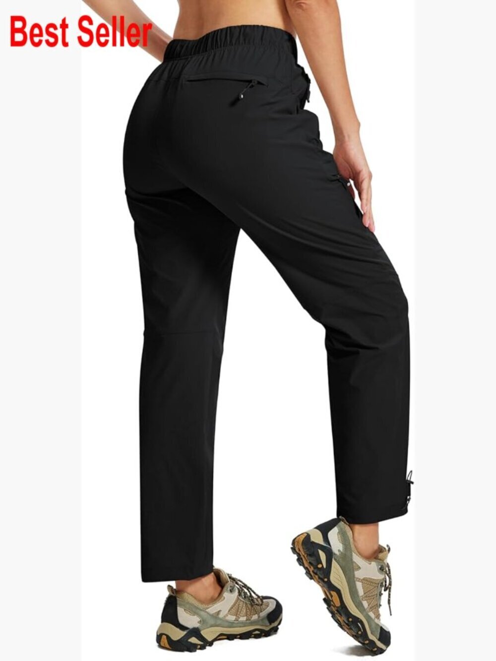 Women's Cargo Hiking Pants Water Resistant Quick Dry 5 Zipper Pockets